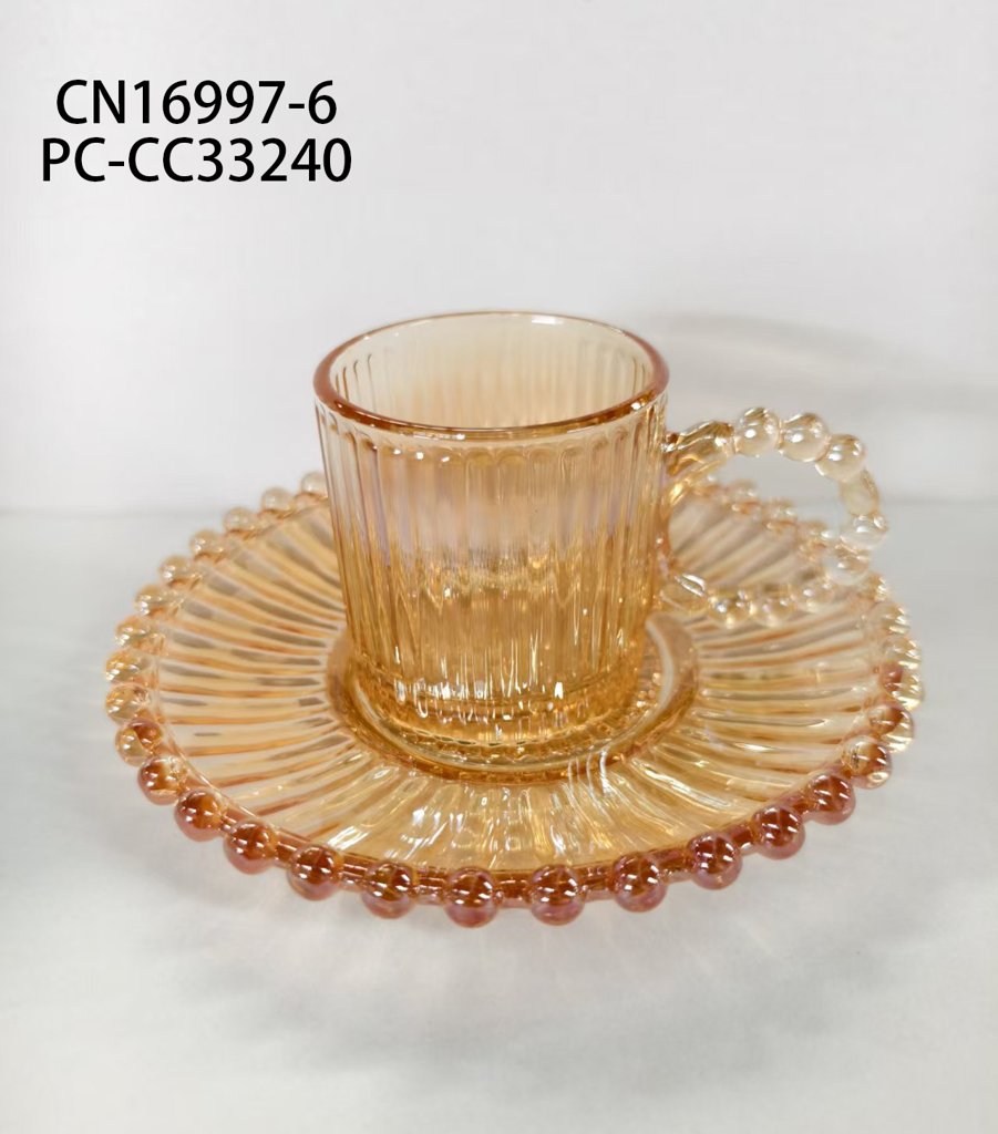 [PC-CC33240] set de café para 6 personas con taza y plato