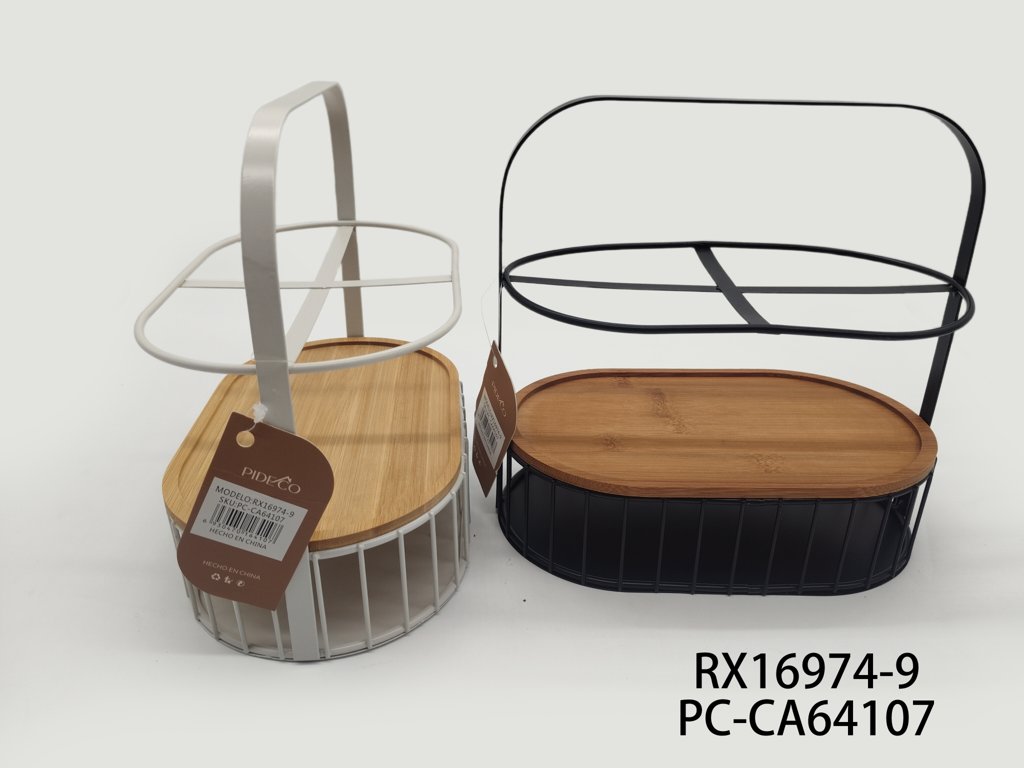 [PC-CA64107] Bandeja oval base de madera