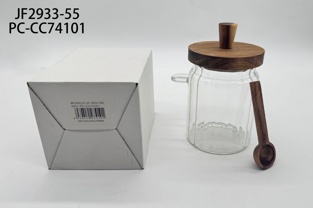 [PC-CC74101] Frasco para Miel con Cuchara de Madera