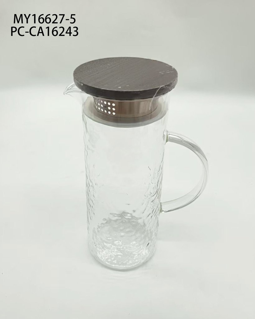 [PC-CA16243] Jarra de vidrio con tapa de madera