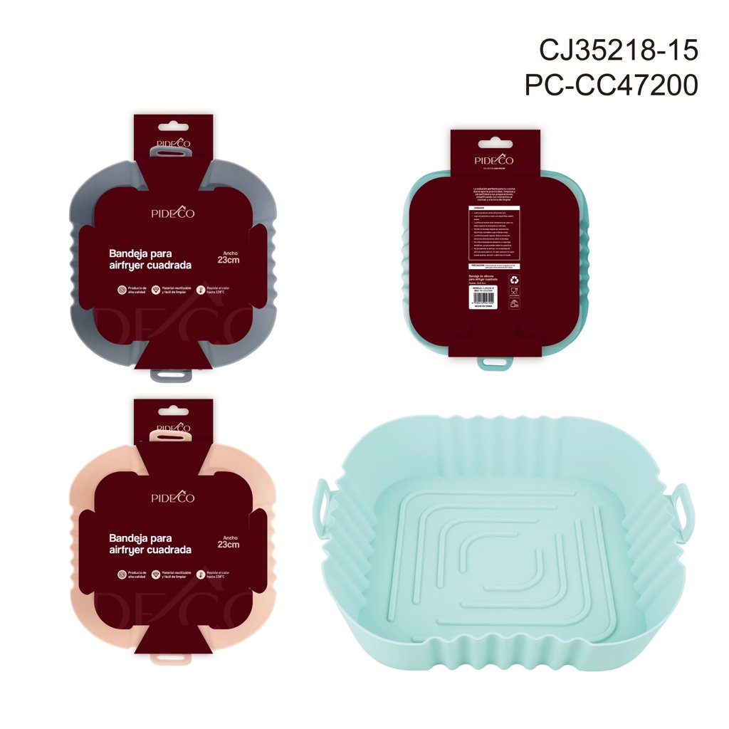 [PC-CC47200] Bandeja Cuadrada de Silicona para Freidora de Aire