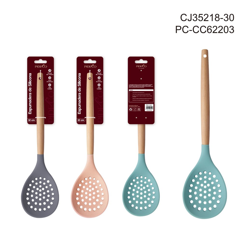 [PC-CC62203] Espumadera con Mango de Madera de Haya