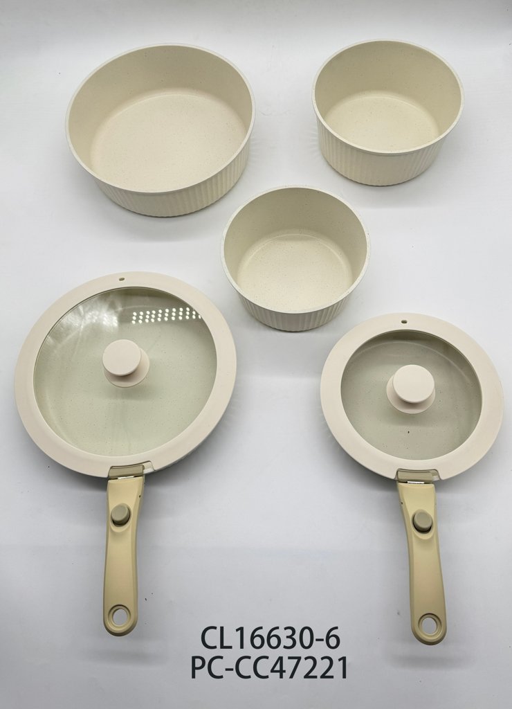 [PC-CC47221] Set x9 Ollas de Aluminio con Mango Desmontable