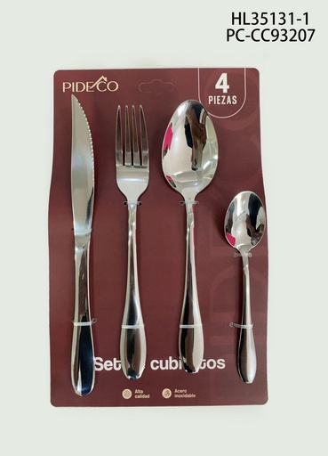 Set de Cubiertos de 4 Piezas