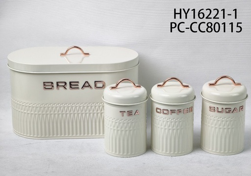 Set x4 Organizador de Cocina Metálico