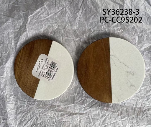 Posavasos de Piedra y Madera