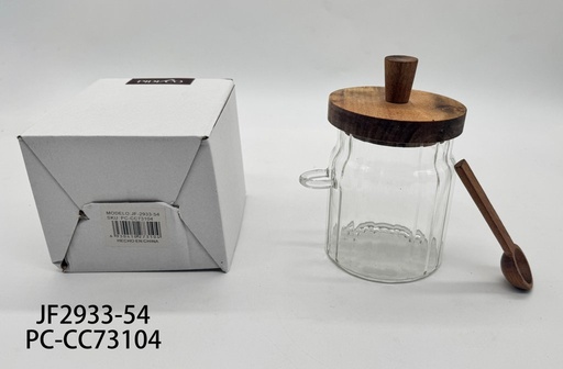 Frasco para Miel con Cuchara de Madera
