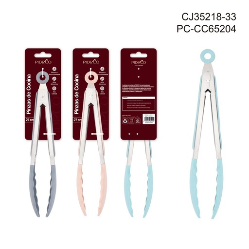 Pinza de Cocina de Silicona de 9 Pulgadas